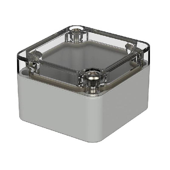 Boîtier, polycarbonate, IP66, Gris clair, 52 x 50 x 35 mm-Lire la description