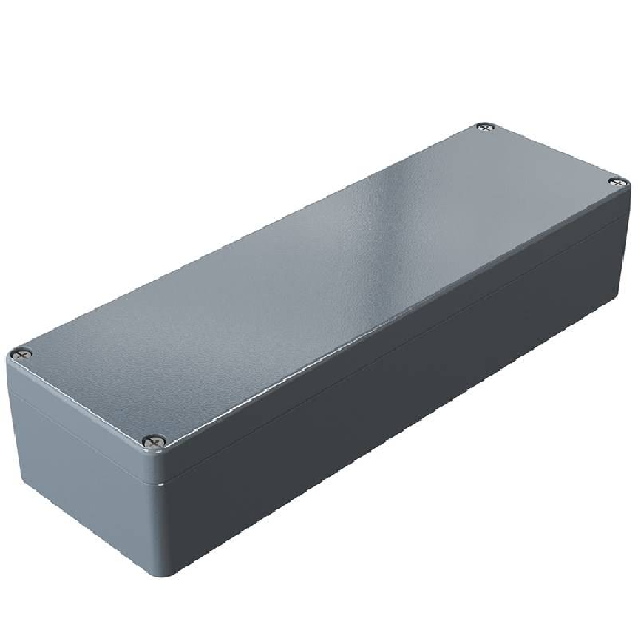 Coffret Alu std, IP66, RAL 7001, 80x250x52mm (HxLxP)-Lire la description