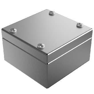 Boîtier Standard inox 304, 100x100x61mm (HxLxP), IP66-Lire la description