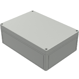 Boîtier, Thermoplastique PS, IP66, RAL 7035, 180 x 254 x 90 mm-Lire la description