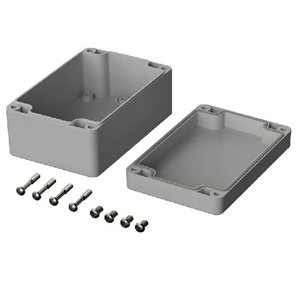 Boîtier, ABS, IP66, Gris clair, 120 x 80 x 55 mm-Lire la description