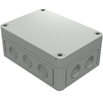 Boîtier, Thermoplastique PS, IP66, RAL 7035, 94 x 130 x 57 mm-Lire la description