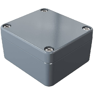 Coffret Alu std, IP66, RAL 7001, 64x58x34mm (HxLxP)-Lire la description