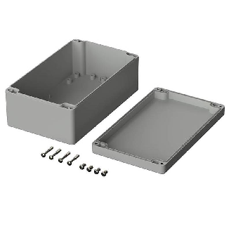 Boîtier, ABS, IP66, Gris clair, 200 x 120 x 75 mm-Lire la description