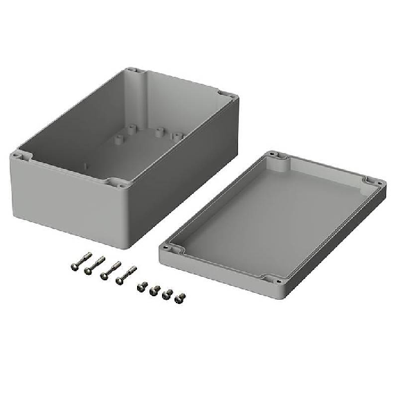 Boîtier, ABS, IP66, Gris clair, 200 x 120 x 75 mm-Lire la description