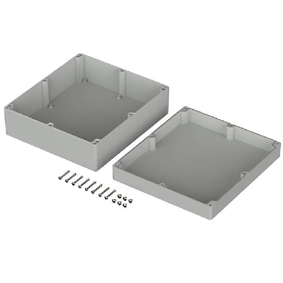 Boîtier, ABS, IP66, Gris clair, 360 x 400 x 150 mm-Lire la description