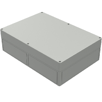 Boîtier, Thermoplastique PS, IP66, RAL 7035, 254 x 361 x 111 mm-Lire la description