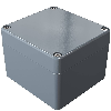 Coffret Alu std, IP66, RAL 7001, 80x75x57mm (HxLxP)