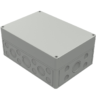 Boîtier, Thermoplastique PS, IP66, RAL 7035, 180 x 254 x 111 mm-Lire la description