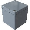 Coffret Polyester std, IP66, RAL 7000, 55x55x59mm (HxLxP)