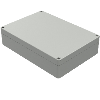 Boîtier, Thermoplastique PS, IP66, RAL 7035, 180 x 254 x 63 mm-Lire la description