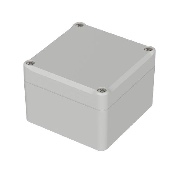 Boîtier, ABS, IP65, Gris clair, 82 x 80 x 57 mm-Lire la description