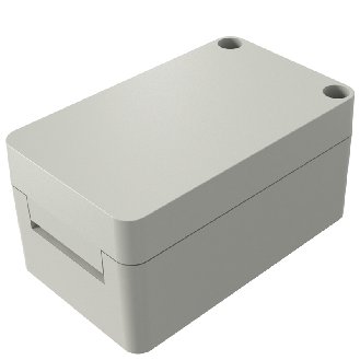 Coffret Polyester porte pleine, IP66, RAL 7038, 120 x 200 x 100 mm-Lire la description