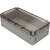Boîtier, Thermoplastique PS, IP66, RAL 7035, 94 x 180 x 57 mm