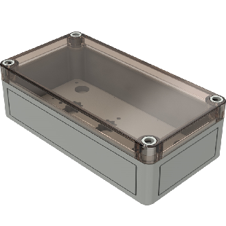 Boîtier, Thermoplastique PS, IP66, RAL 7035, 94 x 180 x 57 mm-Lire la description
