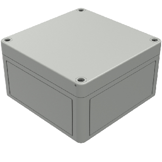 Boîtier, Thermoplastique PS, IP66, RAL 7035, 130 x 130 x 75 mm-Lire la description