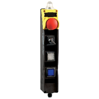 Boîtier commande: Bouton A.U. + 3 Boutons poussoirs lumineux-Lire la description