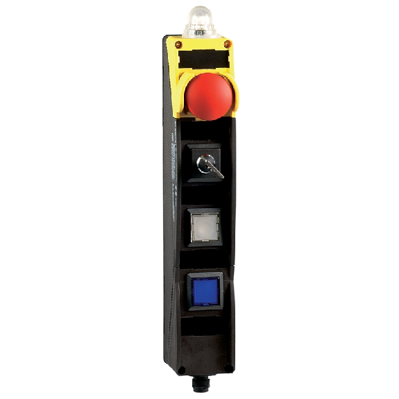 Boîtier commande: Bouton A.U. + 3 Boutons poussoirs lumineux-Lire la description