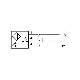 Fourche opt. U NPN E=30mm Prof=30mm Pot. LR LO/DO 10-30Vdc / M08 3P-Lire la description