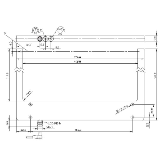 Fourche opt. U PNP E=180mm P=110mm Pot. Laser LO/DO / M08 3P-Lire la description
