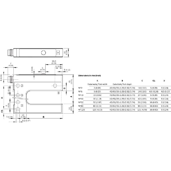 Fourche opt. U PNP/NPN E=5mm Prof=42mm IR IO-Link LO/DO / M08 4P Fourche opt. U PNP/NPN E=5mm Prof=42mm IR IO-Link LO/DO / M08 4P-Lire la description