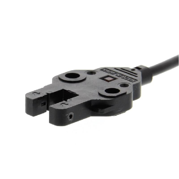 Micro Fourche opt. U NPN E=5mm P=9mm IR LO 5-24Vdc IP60, câble 2m Micro Fourche opt. U NPN E=5mm P=9mm IR LO 5-24Vdc IP60, câble 2m-Lire la description