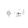 Fibre opt. directe, plast., tête 4x20mm Pmax=80mm, 2m Fibre opt. directe, plast., tête 4x20mm Pmax=80mm, 2m