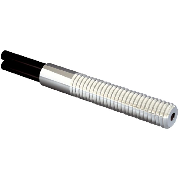 Fibre opt. directe coaxiale, plast. Ø1.3mm, tête M3 inox, 2m-Lire la description