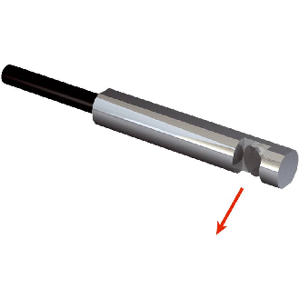 Fibre opt. barrage, plast., tête inox, 2m-Lire la description
