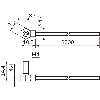 Fibre opt. barrage, plast., tête M4, 2m