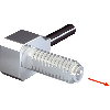 Fibre opt. barrage, plast., tête M4, 2m