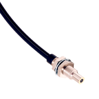 Fibre optique, Directe, Plastique, 2xØ2,2mm, Tête M6x0.75 axial, 1.0m-Lire la description