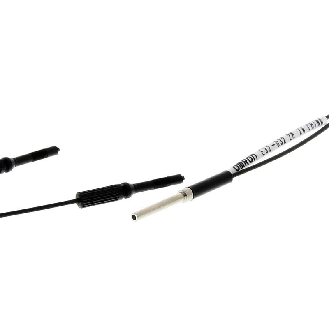 Fibre opt. directe coaxiale, plast., Ø1mm, tête Ø2mm, 2m-Lire la description