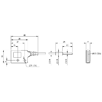 Fibre opt. directe, réseau optique, tête 6x19mm, 2m-Lire la description