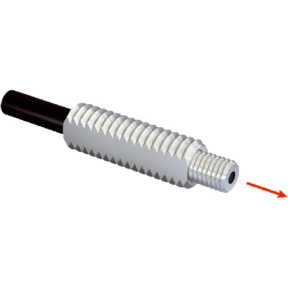 Fibre opt. barrage, plast., tête M4 flexible, 2m-Lire la description