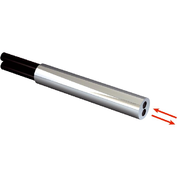Fibre opt. directe, plast., embout lisse, 2m-Lire la description