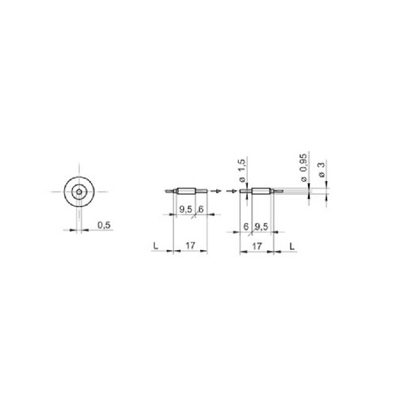 Fibre opt. plast. barrage tête 3x17mm Pmax=110mm Lg 2m-Lire la description