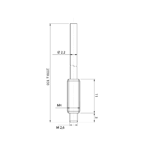 Fibre optique, Barrage (E+R), Plastique, Axial, 2m-Lire la description