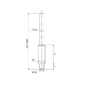 Fibre optique, Barrage (E+R), Plastique, Axial, 2m-Lire la description