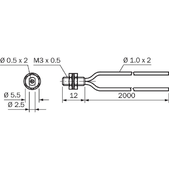 Fibre opt. directe, plast.-Lire la description