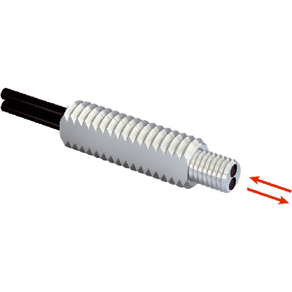 Fibre opt. directe, plast., tête M4, 2m-Lire la description