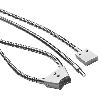 Fibre opt. directe, verre, Filetage 5/16*24+ embout coudé lisse, 2.5m-Lire la description