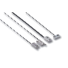Fibre opt. directe flexible, tête carrée, 2m