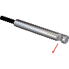 Fibre opt. barrage, plast. Ø2,2mm, tête Ø4mm, 2m