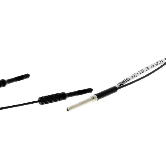 Fibre opt. directe coaxiale, plast., Ø1mm, tête Ø2mm, 10m-Lire la description
