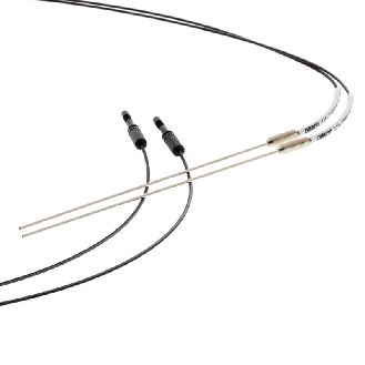 Fibre opt. barrage, plast. flexible Ø1mm, tête M3 tube 40mm Ø0,9mm, 2-Lire la description