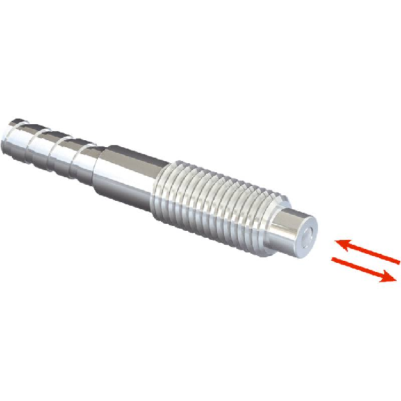 Fibre opt. directe, verre Ø2,2mm, tête M6 inox, -40 .. +200°C, 1m-Lire la description