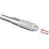Fibre opt. directe, verre Ø2,2mm, tête M6 inox, -40 .. +200°C, 1m