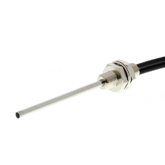 Fibre opt. directe, plast. Ø2,2mm, tête M6 embout 40mm inox, 2m-Lire la description