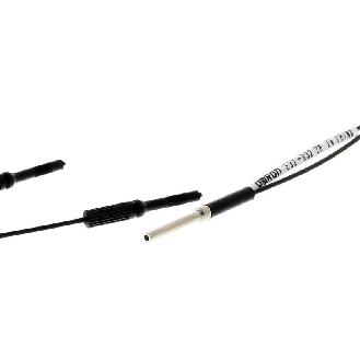 Fibre opt. directe coaxiale, plast., Ø1mm, tête Ø2mm, 5m-Lire la description